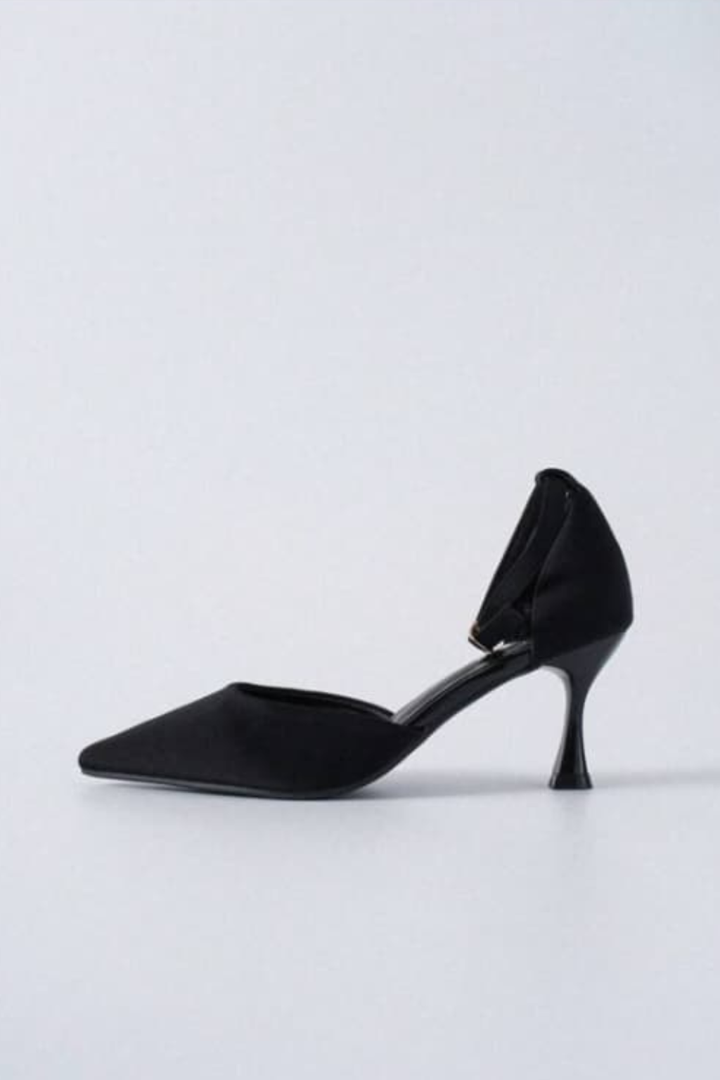 DINSIM Black Pointed-Toe Ankle Strap Pump - Image 4