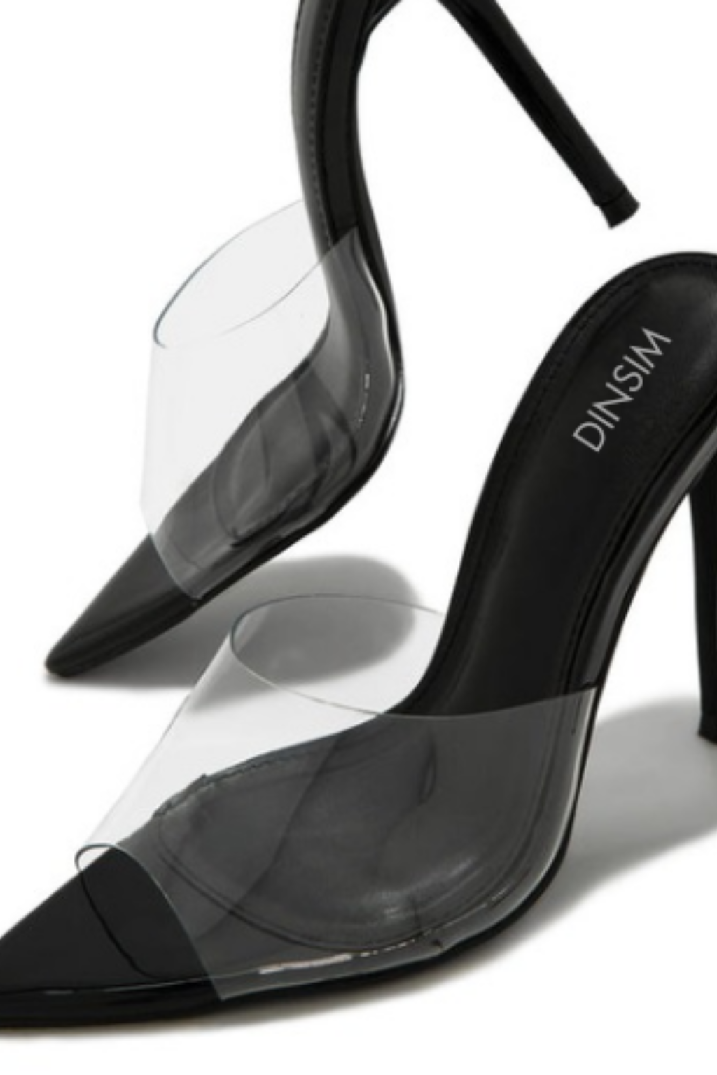 DINSIM Transparent Pointed-Toe Stiletto Mule - Image 2