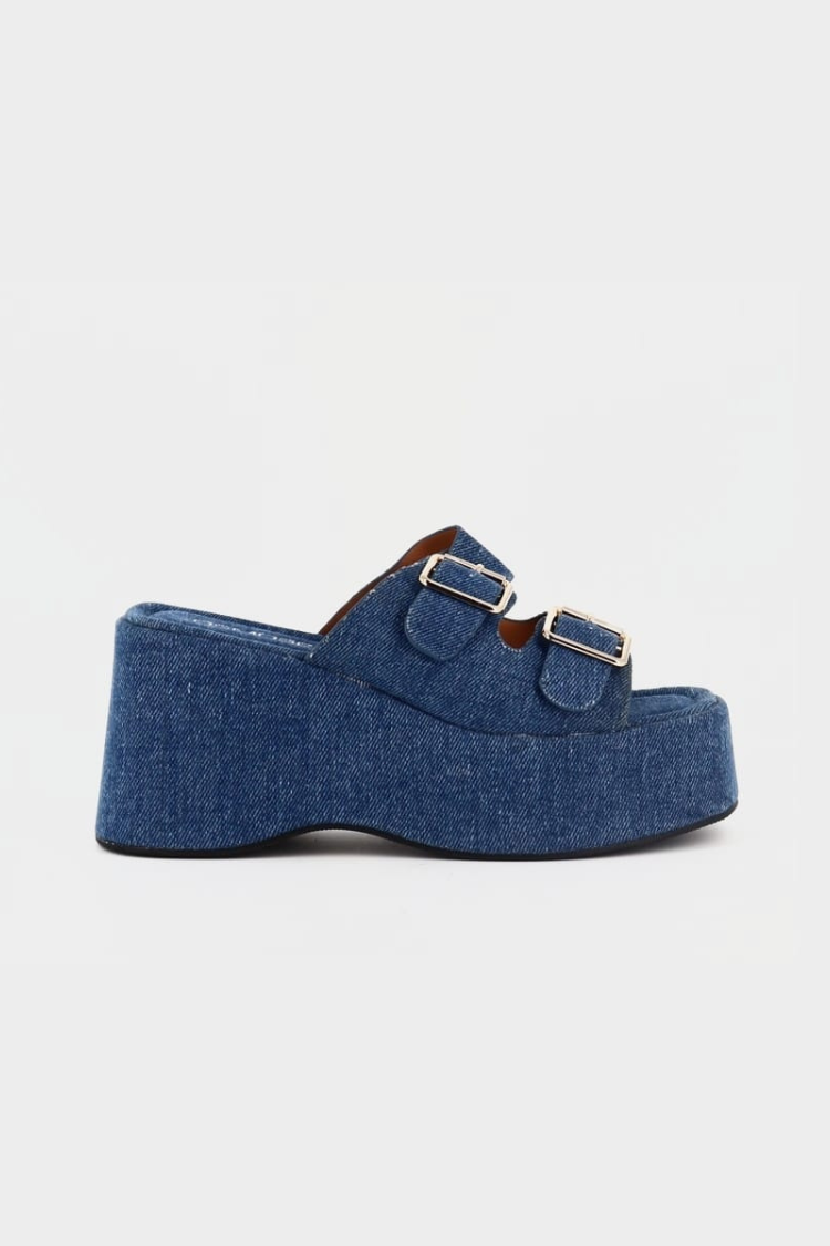 DINSIM Denim Bold Platform Wedge