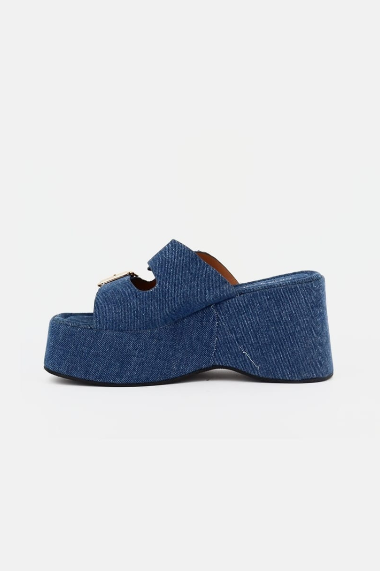 DINSIM Denim Bold Platform Wedge - Image 3
